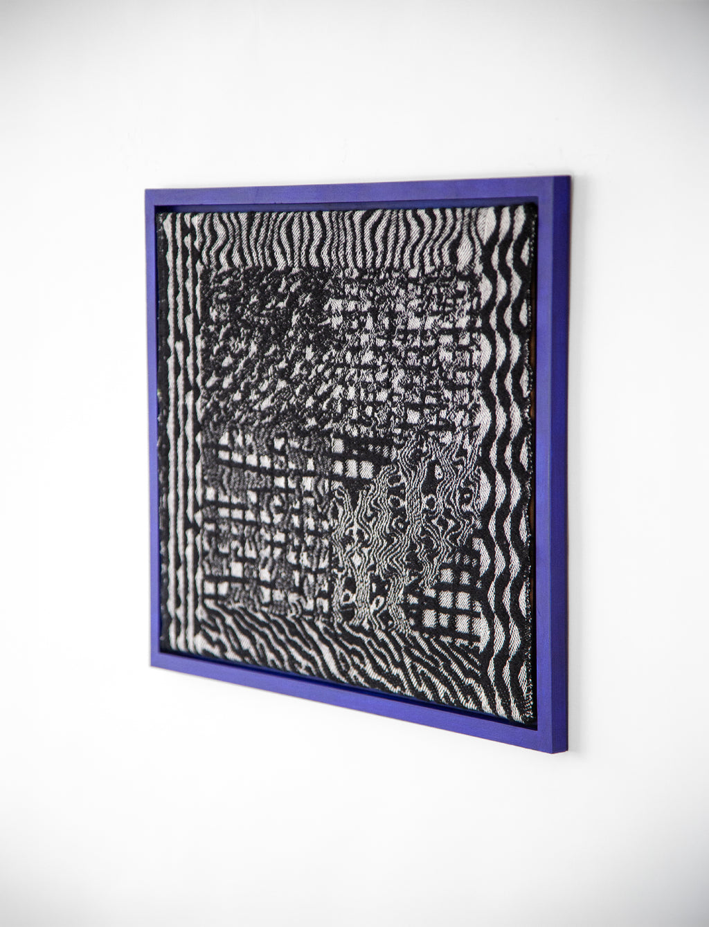 handwoven wall picture black & white